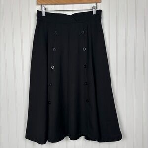 Elegant Black A-Line Skirt